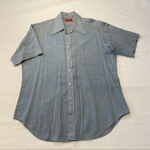 Vintage 60s 70s Men’s Sears Kings Road shop XL button up short sleeve permapress